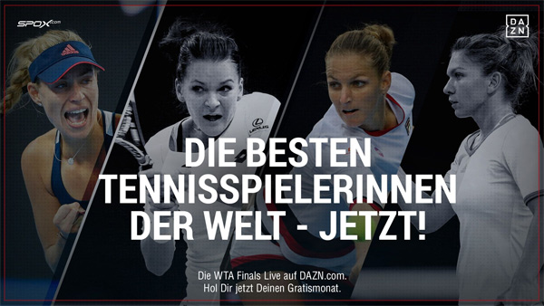 Die besten Tennisspielerinnen der Welt in Singapur live auf DAZN