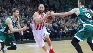 Vassilis Spanoulis (M.) blieb gegen Kaunas klar unter seinen Möglichkeiten