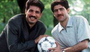 Ali Daei und Karim Bagheri - zwei Iraner in der Bundesliga (Bielefeld 1997), da sind zwei akkurate Schnurrbärte natürlich Pflicht.