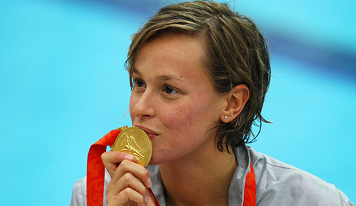 ...vor allem über 200 Meter Freistil: Federica und ihr Goldstück