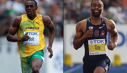 Usain Bolt und Tyson Gay ließen es in den ersten beiden Vorlaufen über 100 Meter locker angehen. Selbst mit halber Kraft dominierten die beiden das Geschehen