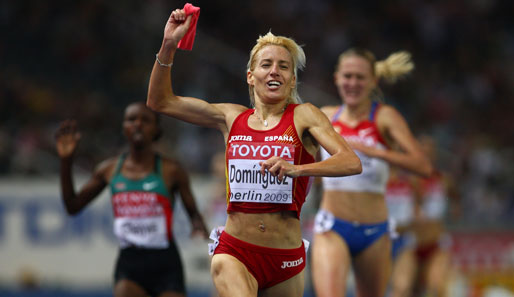 Die Spanierin Marta Dominguez setzte sich beim 3000-m-Hindernis-Lauf gegen alle Konkurrentinnen durch