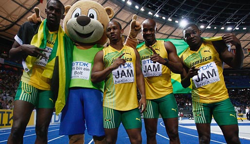 Usain Bolt gewann seine dritte Goldmedaille. Die jamaikanische Staffel verpasste allerdings die Verbesserung ihres eigenen Weltrekords
