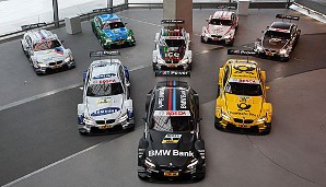 Bunt sehen sie aus, die neu entwickelten acht BMW M3 DTM-Boliden. Bruno Spengler wird mit dem schwarzen BMW-Bank-Boliden die Mission Titelverteidigung angehen