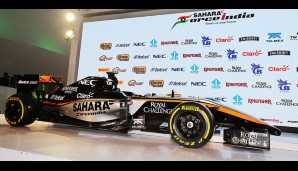 Der neue Force India ist da. Viel Silber am VJM08 bei der Präsentation in Mexiko Stadt