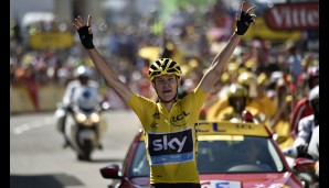 Contador hat schon lange keine Grund mehr, sich zu freuen. Umso mehr freut sich Tagessieger Christopher Froome...