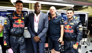 Auch Ex-WBC-Schwergewichtsweltmeister Frank Bruno stattete dem Formel-1-Fahrerlager einen Besuch ab
