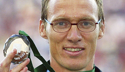 Mit Erfolg! 2002 holt Baumann zum Abschluss bei den Europameisterschaften in München über 10.000 Meter Silber