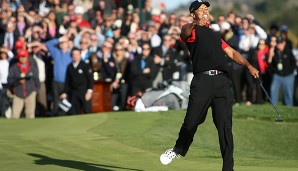 DEZEMBER: Tiger Woods is back! Der Superstar des Golf gewinnt nach einem Horrorjahr zum ersten Mal seit November 2009 wieder ein Turnier