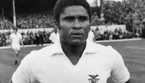 13. Platz: Eusebio. 46 Tore in 65 Spielen für Benfica.