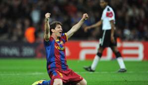 2. Platz: Lionel Messi. 125 Tore in 156 Spielen für den FC Barcelona und Paris Saint-Germain.