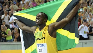 9,69 Sekunden: Usain Bolt (Jamaika) 2008 in Peking