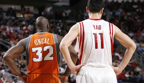 Dennoch gab es während Shaqs Karriere in Yao Ming (2,29 Meter) einen Spieler, neben dem selbst der 2,16-Meter-Hühne klein aussah