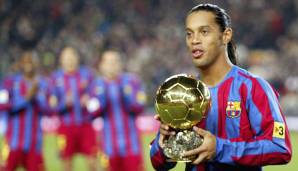 Ronaldinho verteidigte 2005 seinen Titel. Nach einem fantastischen Auftritt im Bernabeu bejubelten ihn sogar die Fans von Real Madrid.
