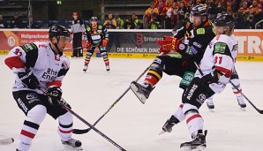 Die Haie und die DEG lieferten sich im Derby einen heißen Kampf