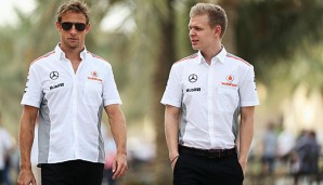 Kevin Magnussen (r.) könnte in der kommenden Saison der Teamkollege von Button (l.) werden