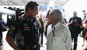 Bernie Ecclestone (r.) im Gespräch mit Christian Horner