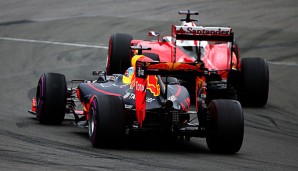 Daniel Ricciardo und Sebastian Vettel beim Kanada GP