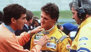 Hilfreich sind dabei sicher auch die Tipps von Vorbild und Formel-1-Legende Ayrton Senna (l.).