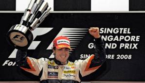 Platz 7 – FERNANDO ALONSO (Renault): 14 Positionen gewonnen beim Großen Preis von Singapur 2008