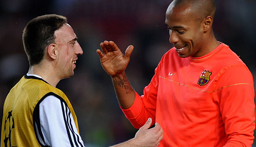 Kennen sich aus der französischen Nationalelf: Franck Ribery (l.) und Thierry Henry (r.)