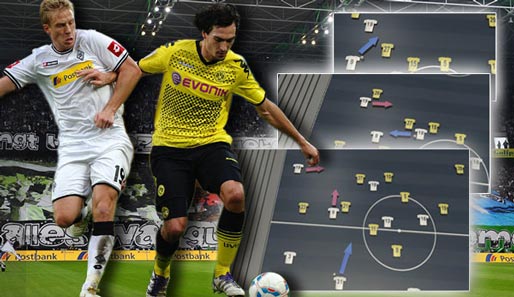 Mike Hanke (l.) und Mats Hummels waren Protagonisten im Duell zwischen Gladbach und Dortmund