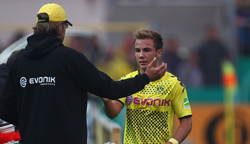 Wenn es nach Klopp geht, wird Mario Götze (r.) noch das eine oder andere Spiel absolvieren