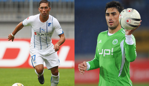 Tobias Weis (l.) steht vor der Verlängerung in Hoffenheim. Für Chris (r.) wird es eng in Wolfsburg