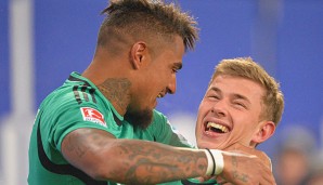 Kevin-Prince Boateng und Max Meyer scheinen sich auf Schalke gut zu verstehen