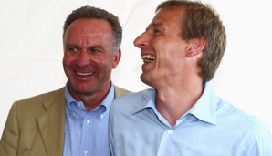 Karl-Heinz-Rummenigge und Jürgen Klinsmann arbeiteten zusammen beim FC Bayern