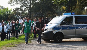 Die Polizei bei einem Heimspiel von Werder Bremen