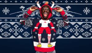 Red Bull verleiht Hööööörner. Besonderes Schmankerl beim Ugly Christmas Sweater der Leipziger: die Kapuze.