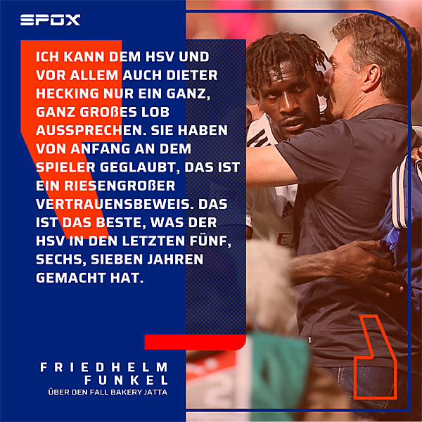 Friedhelm Funkel lobt den HSV für den Umgang im Fall Bakery Jatta.