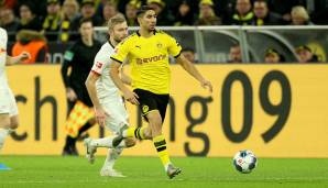 Platz 5: Achraf Hakimi in der Saison 2019/20 (Borussia Dortmund) - 36,21 km/h