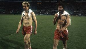 Platz 10: FC BAYERN MÜNCHEN 1980/81 - 89 Tore. Mit 29 Treffern schoss Karl-Heinz Rummenigge den FCB zur Titelverteidigung. Paul Breitner steuerte immerhin 17 Buden bei.