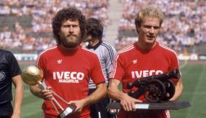 PLATZ 13 - KARL-HEINZ RUMMENIGGE (Bayern München): 29 Tore in der Saison 1980/81. Aller guten Dinge sind bekanntlich drei! Rummenigge schoss die Bayern zum nächsten Titel - vor dem HSV und VfB Stuttgart.