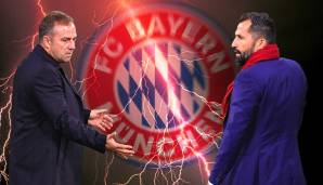 Stehen sich äußerst kritisch gegenüber: Bayern-Trainer Flick und Sportvorstand Salihamidzic.