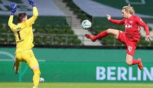 Garant fürs Pokalfinale: Emil Forsberg traf gegen Werder Bremen kurz vor Ende der Verlängerung zum 2:1.