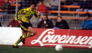 1992/93: FLEMMING POVLSEN (von 1990 - 1995 beim BVB). Gewann mit Danish Dynamite die Europameisterschaft 1992 und verhalf Dortmund 1995 zur Meisterschaft. Anschließend wurde er nach schwerer Knieverletzung Sportinvalide.