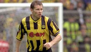 1992/93 - 2003/04: STEFAN REUTER (von 1992 - 2004 beim BVB). Die erste "feste" 7 beim BVB. Der Mittelfeldspieler war Welt- und Europameister und holte mit Dortmund drei Meisterschaften und die CL 1997.