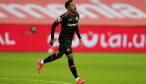 Platz 4: Leon Bailey in der Saison 2020/21 (Bayer Leverkusen) - 36,35 km/h