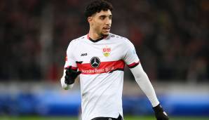 Stuttgarts Omar Marmoush setzte am Samstagabend im Spiel gegen seinen Stammverein VfL Wolfsburg einen Panenka-Elfmeter gegen die Latte.