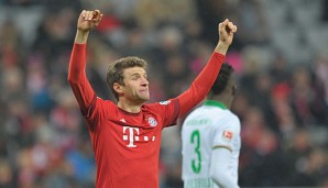 Thomas Müller und der FCB erreichten im Hinspiel ein 2:2