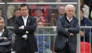 Abgesehen von Hansi Flick fungierte bei RB Salzburg auch Lothar Matthäus (l.) als Co-Trainer von Giovanni Trapattoni