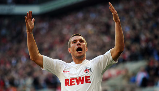 Lukas Podolski war Matchwinner im Spiel gegen den FC Augsburg