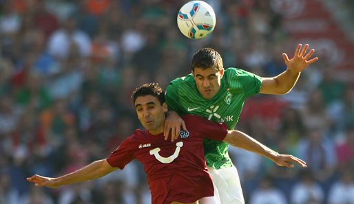 Das kleine Nordderby zwischen Hannover und Werder Bremen war hart umkämpft