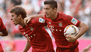 Thomas Müller und Robert Lewandowski erzielten die Tore für Bayern München