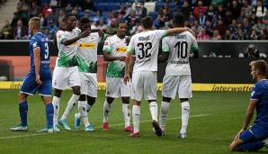 Ausrufezeichen in der Fremde: Borussia Mönchengladbach feierte gegen die TSG 1899 Hoffenheim einen 2:0-Auswärtssieg.