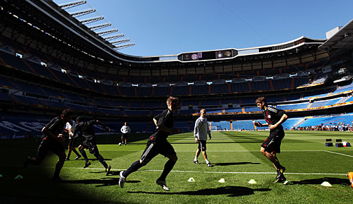 Schwitzen für den Traum: Der FC Bayern im Estadio Santiago Bernabeu vor dem CL-Finale