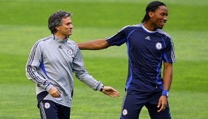 Alte Zeiten: Didier Drogba galt stets als Lieblingsschüler von Jose Mourinho